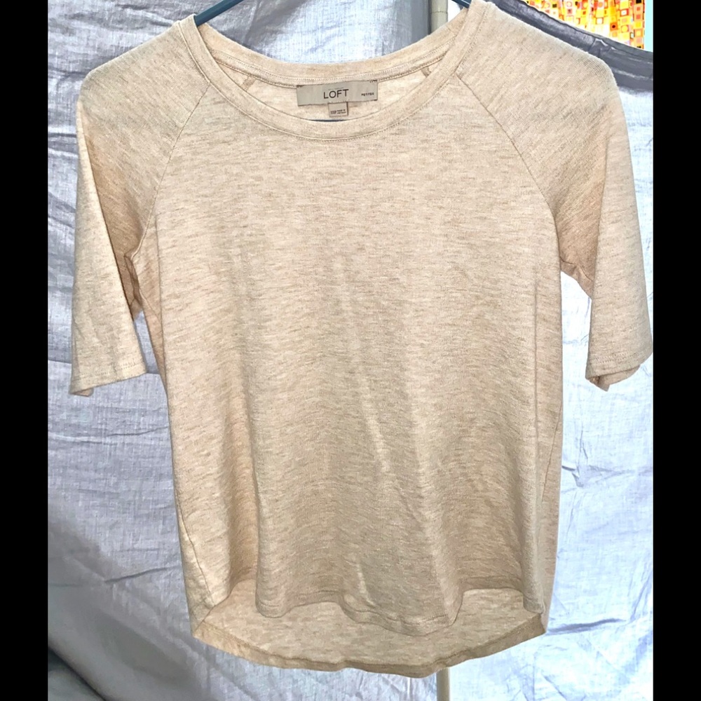 A comfy cream top.